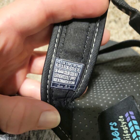 Sketchers Outdoor Lifestyle Reggae Strap Sandals BLK Womens Sz 6.5 Summer Wear - Picture 6 of 7